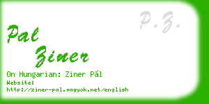 pal ziner business card